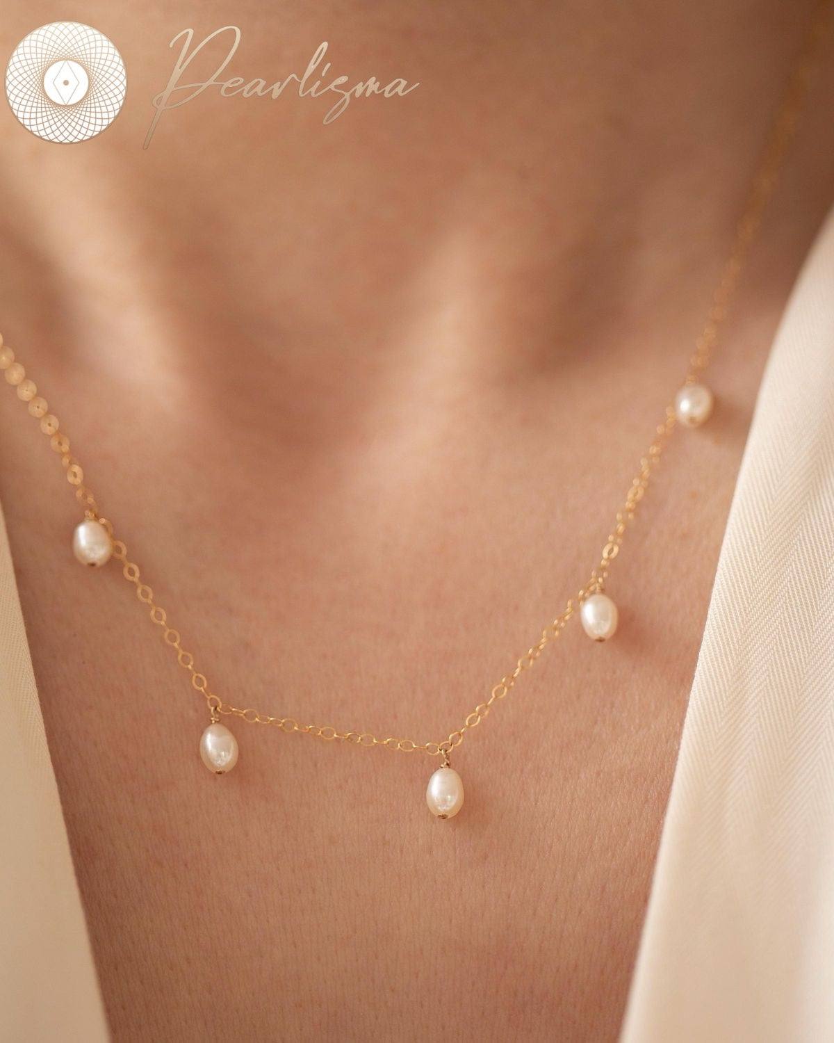 Elegant Elisette Pearl Necklace Choker | Pearlisma