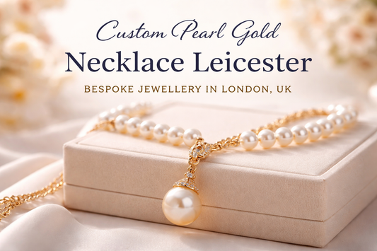 Custom Pearl Gold Necklace Leicester  Pearlisma London