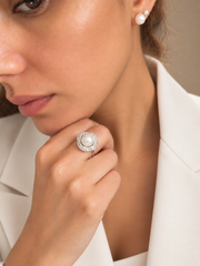 Lune de Diamant Pearl Ring