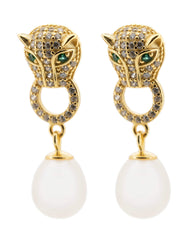 Panthera Pearl Earrings