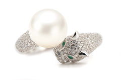 Snow leopard Pearl Ring