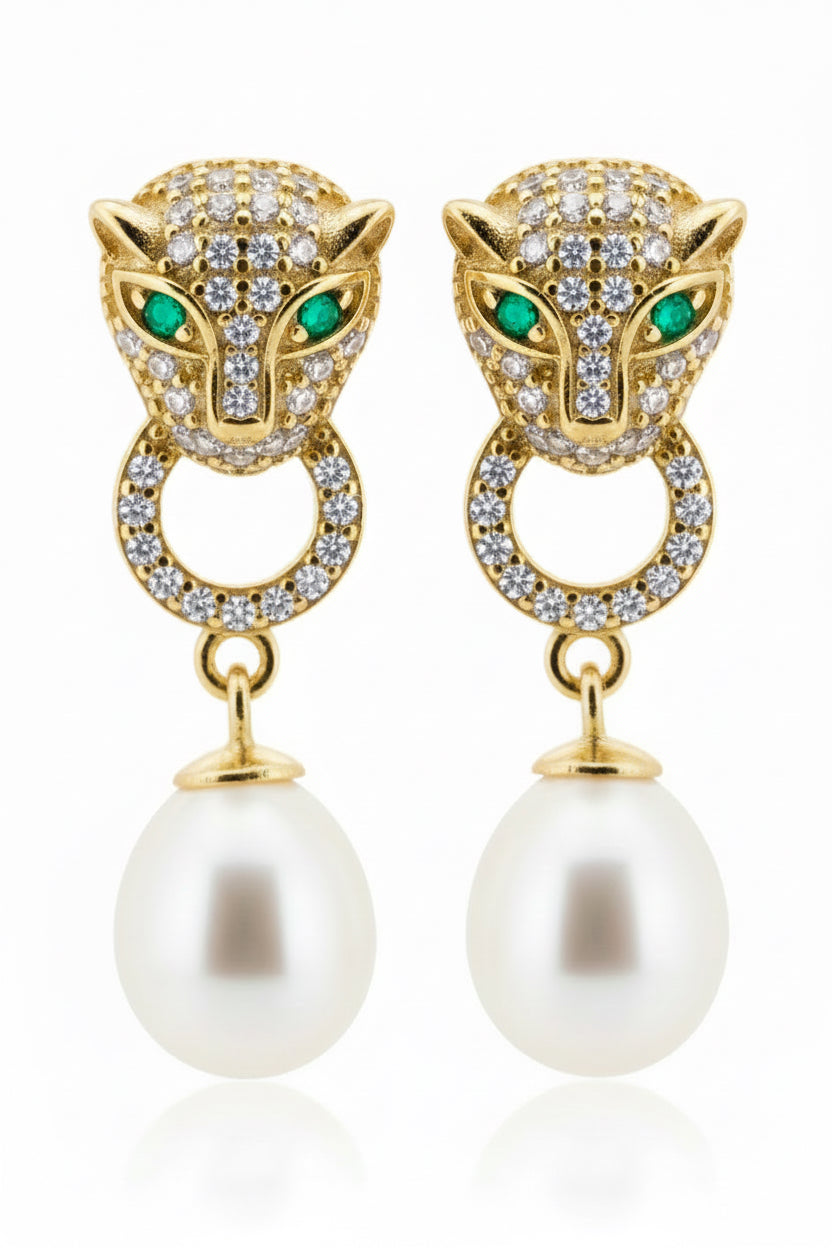Panthera Pearl Earrings