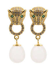 Panthera Pearl Earrings