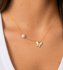 Butterfly Pearl Whisper necklace