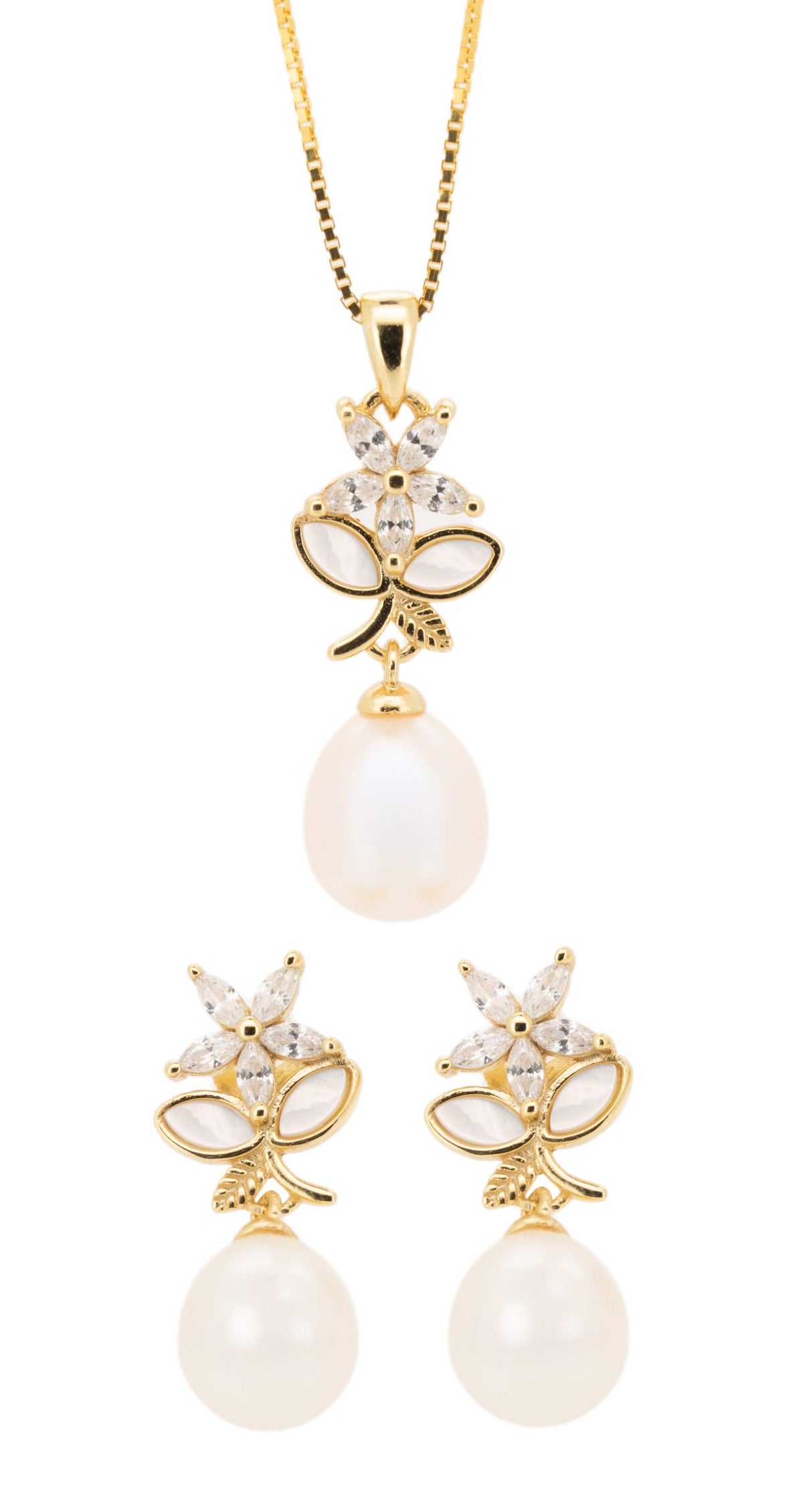 the Golden Blossom Pearl Set
