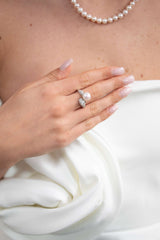 Snow leopard Pearl Ring