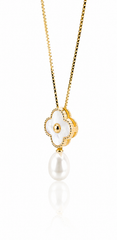 Golden Clover Pearl Set