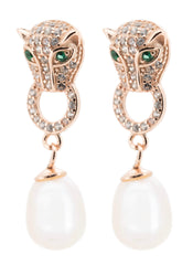 Panthera Pearl Earrings