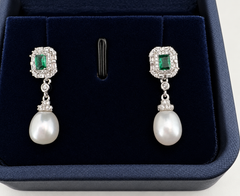 The Kensington Emerald & Pearl Drop