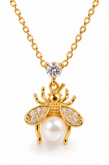 Bee of the Pearl Garden Necklace
