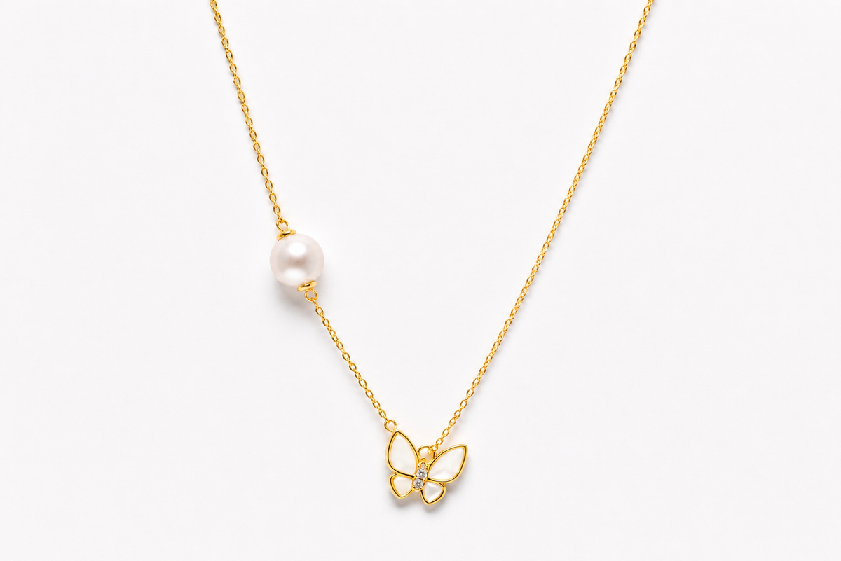 Butterfly Pearl Whisper necklace