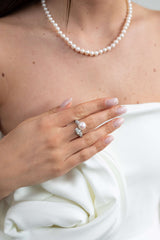 Snow leopard Pearl Ring
