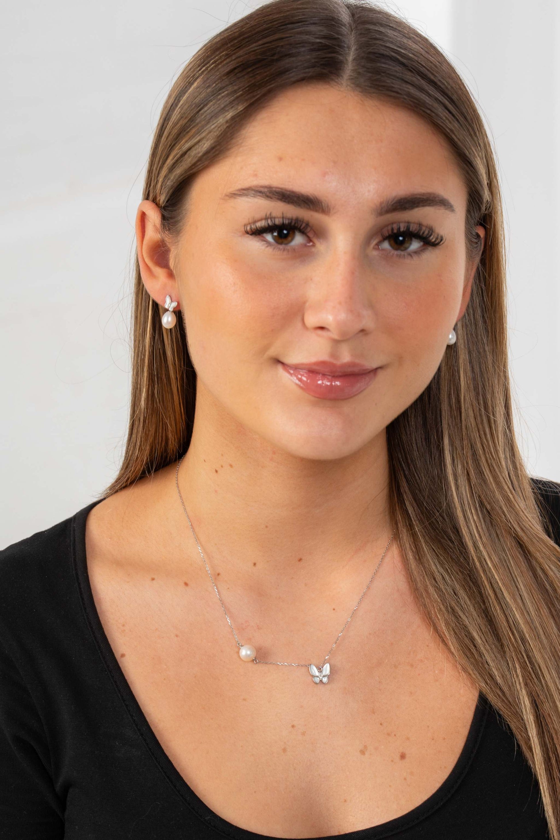 Butterfly Pearl Whisper Set Gold | Pearlisma Jewelry