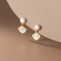 Elegant Shellora Earrings Gold | Pearlisma Jewelry Online