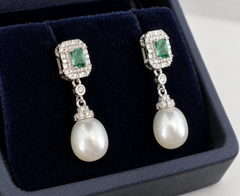 The Kensington Emerald & Pearl Drop