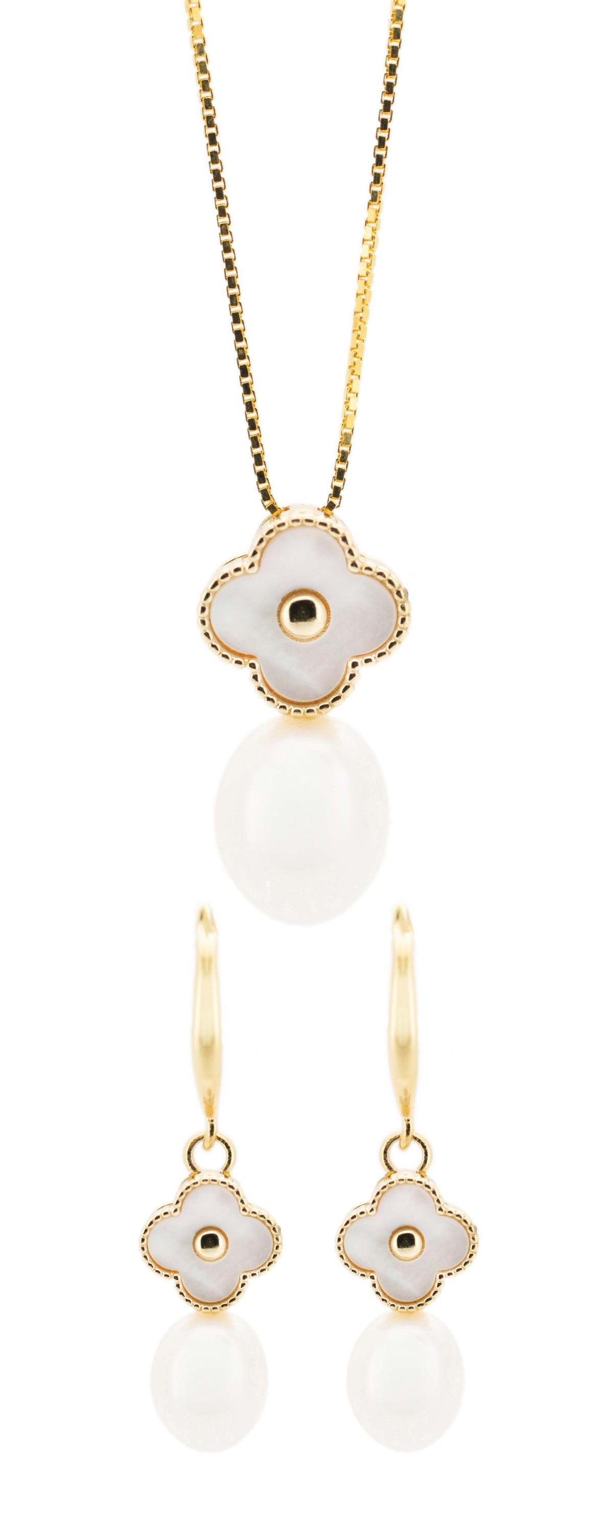 Golden Clover Pearl Set
