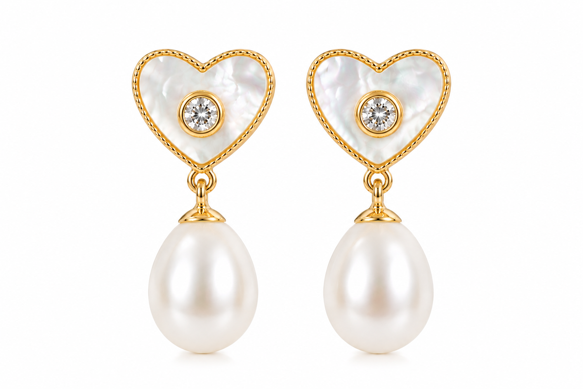 Heart Whispers Pearl Earrings