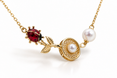 The Lucky Ladybird Akoya Necklace