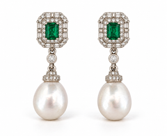 The Kensington Emerald & Pearl Drop