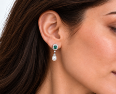 The Kensington Emerald & Pearl Drop