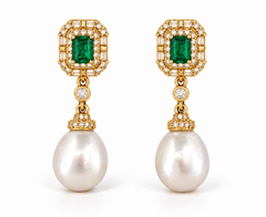 The Kensington Emerald & Pearl Drop