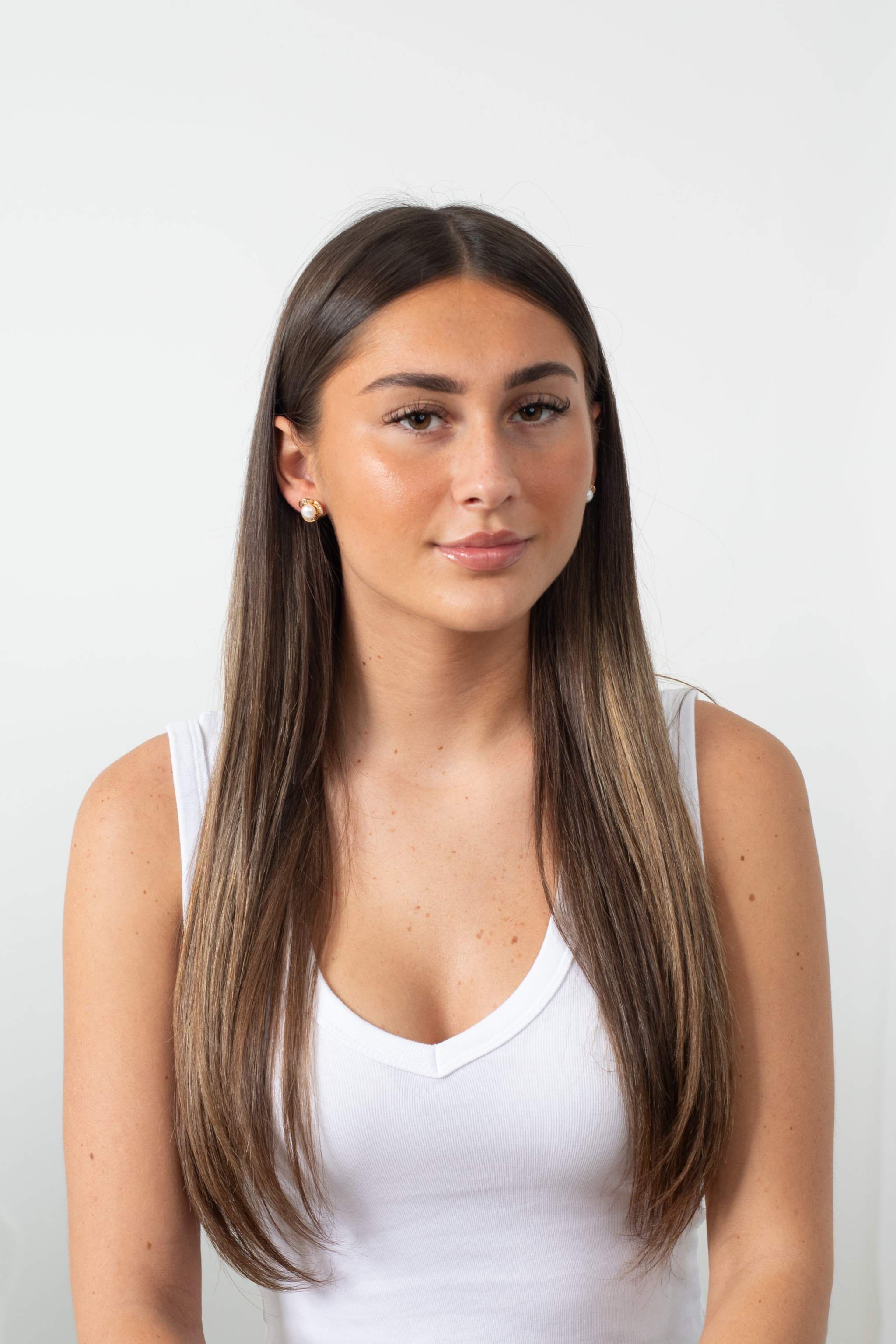 Additional angle of Rosette Pearl Stud earrings highlighting the sterling silver and pearl details