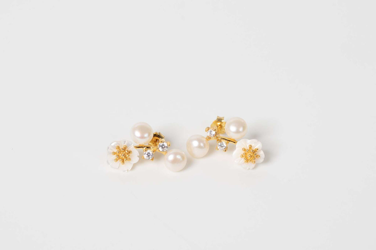 Pearl Blossom Earrings